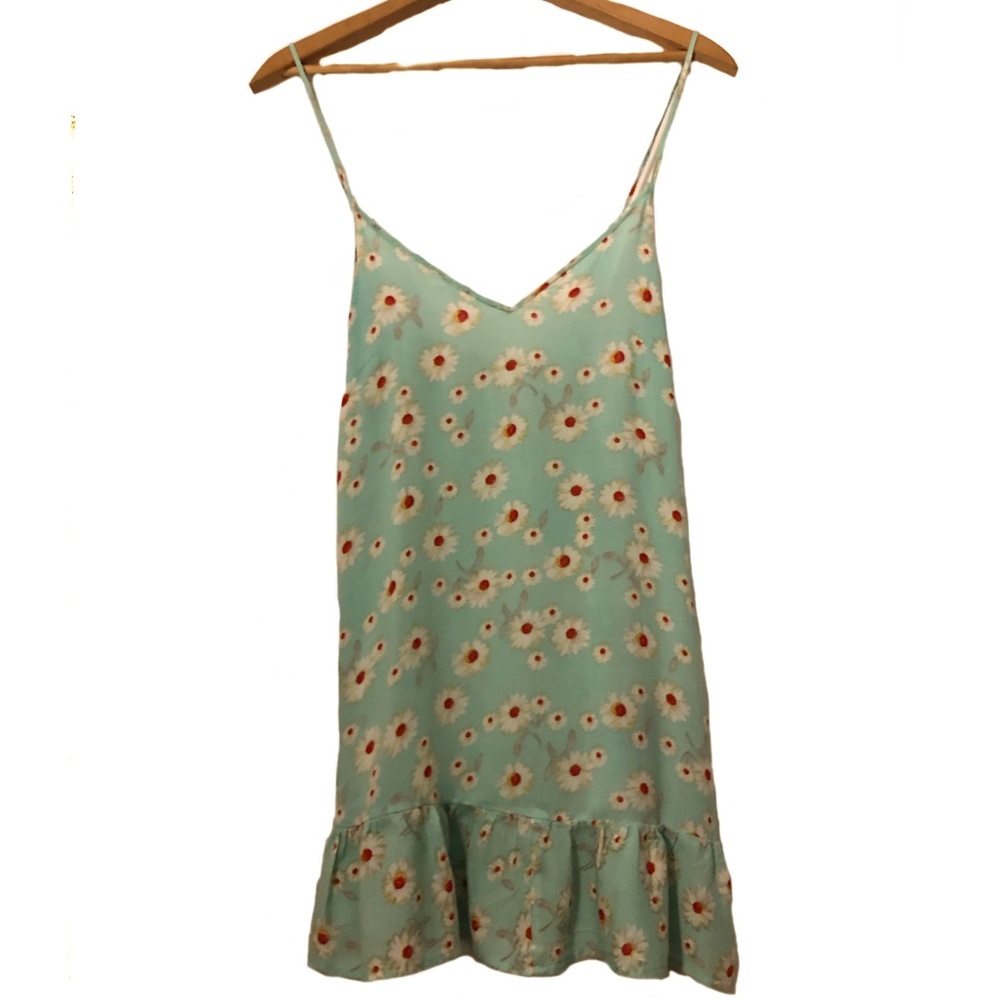 L.A. Hearts Floral Blouse Frilly Straps V Neck